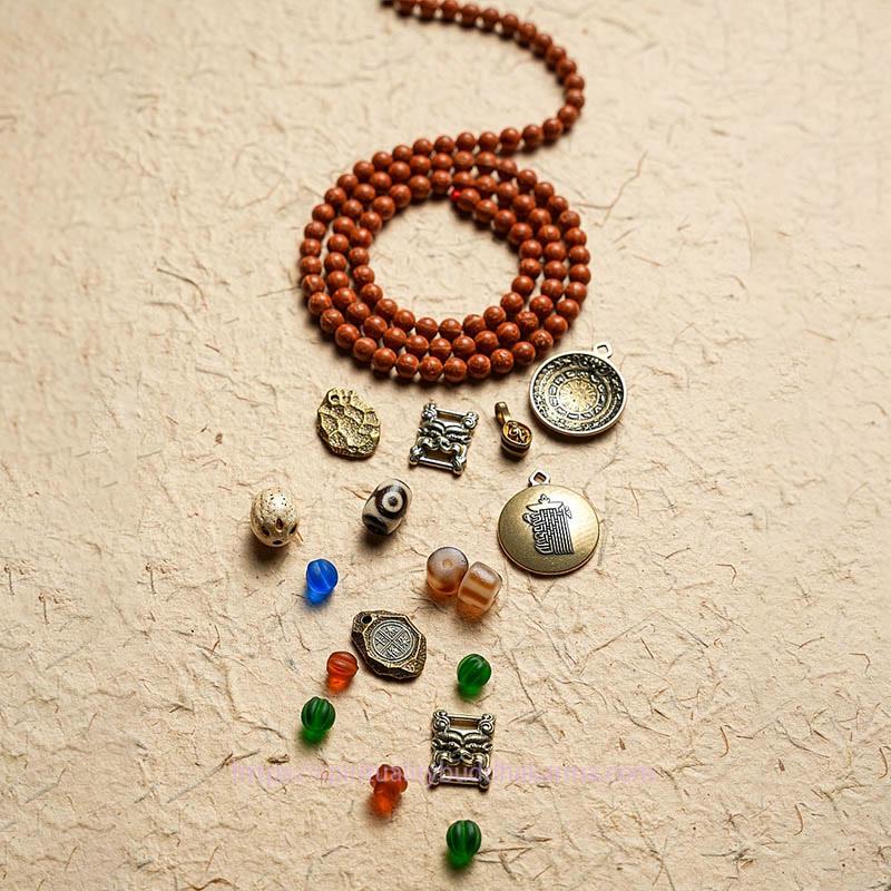 Spirituality Buddha Karma Tibet Bodhi Seed 108 Mala Beads Wisdom Peace Bracelet Necklace