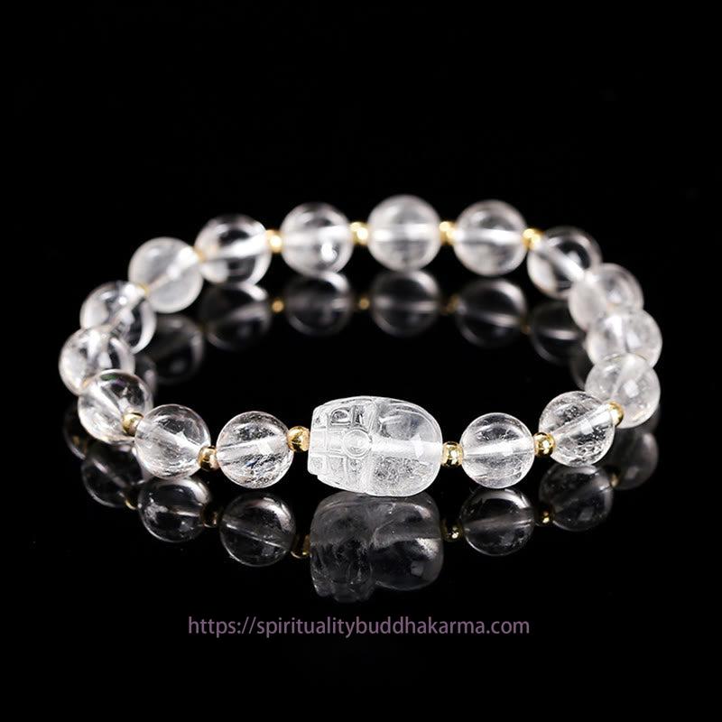 Golden Energy Citrine Various Crystal PIXIU Pink Crystal Warmth Bracelet