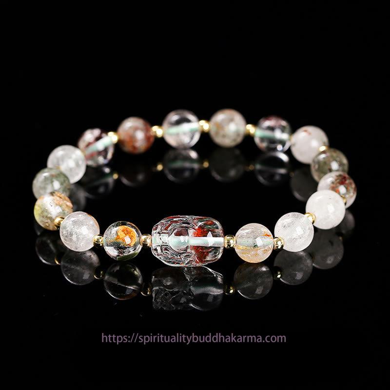 Golden Energy Citrine Various Crystal PIXIU Pink Crystal Warmth Bracelet