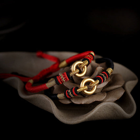 Ancient Tibetan Buddhist Red String Tradition  FengShui Lucky Red String Couple Bracelet