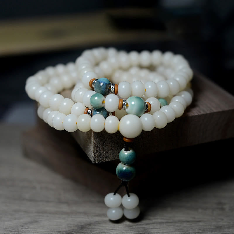 Spirituality Buddha Karma 108 Mala Beads Bodhi Seed Keep Away Evil Spirits Calm Bracelet