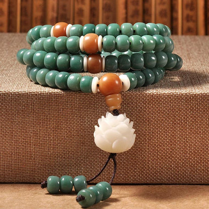 Spirituality Buddha Karma Lotus Cyan Bodhi Seed Success Bracelet