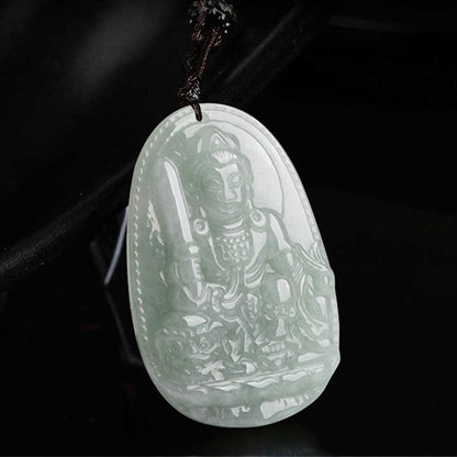 Buddha Energy Necklace Chinese Zodiac Natal Buddha Jade Wealth Prosperity Necklace Pendant