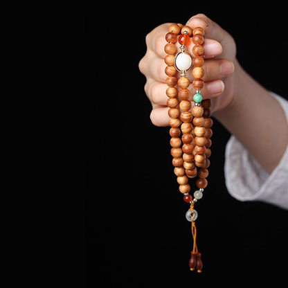 Spirituality Buddha Karma Tibetan Rosewood Mala Healing Necklace Bracelet