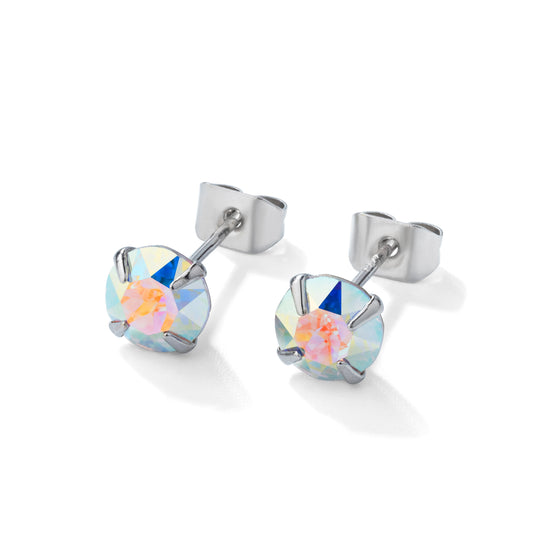 035 Sparle Crystal.925 Sterling Silver Earring Stud with Gift Box,Men Women