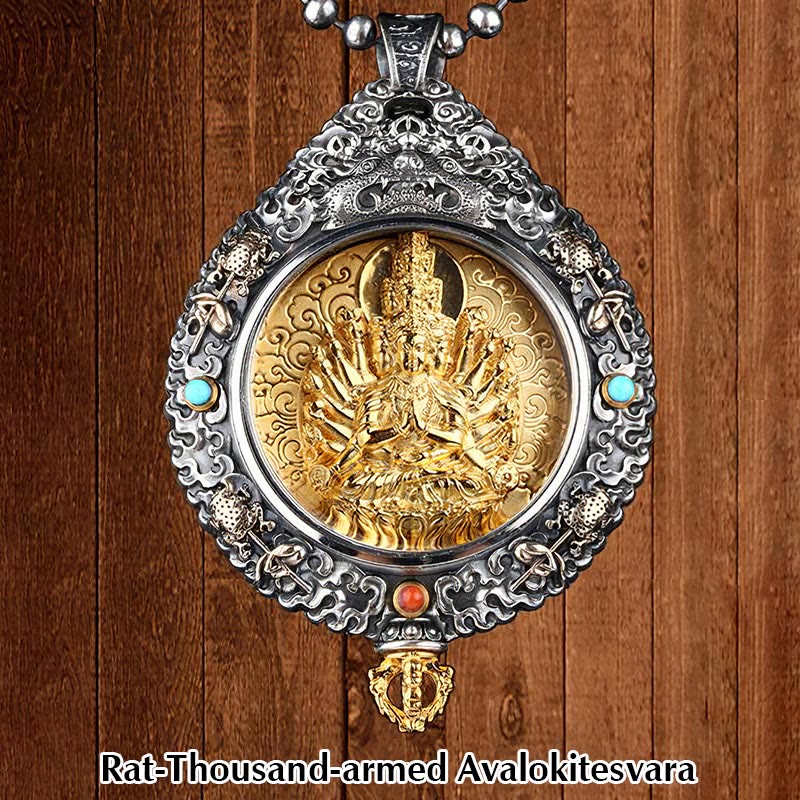 Buddha Energy Necklace Chinese Zodiac Natal Buddha Thangka Nine Palaces Eight Diagrams Wealth Rotatable Necklace Pendant