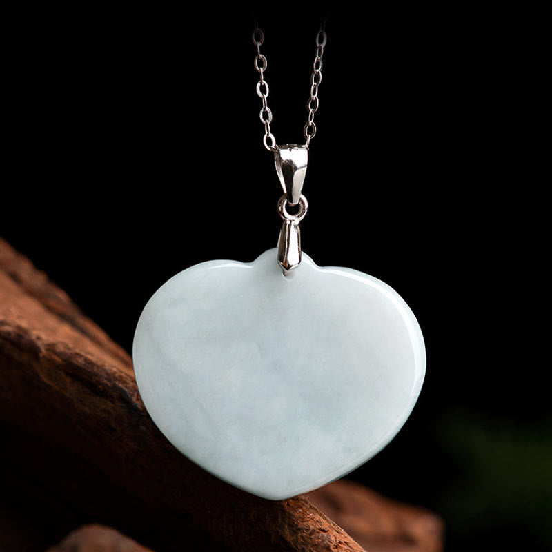Buddha Energy Necklace 925 Sterling Silver Laughing Buddha White Jade Luck Blessing Necklace Pendant