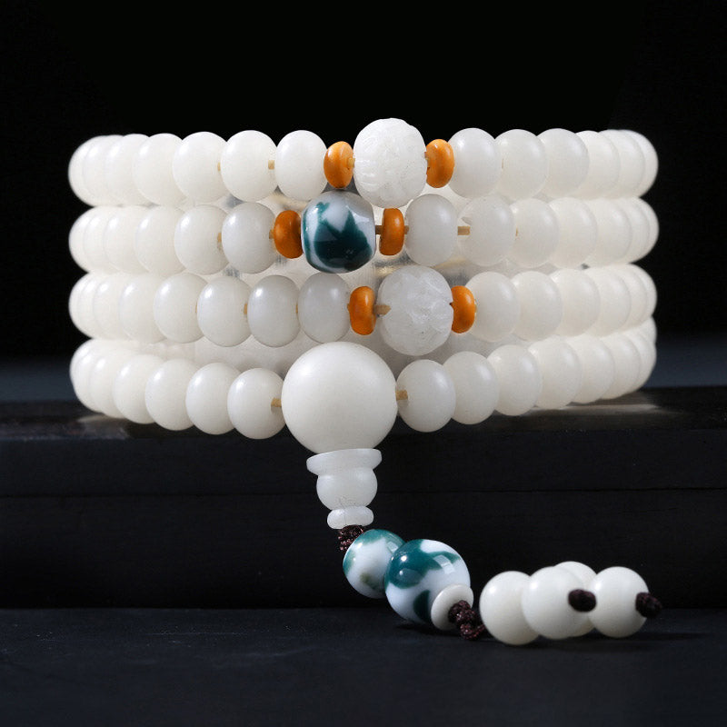 Spirituality Buddha Karma Bodhi Seed Bead Lotus Blessing Charm Bracelet