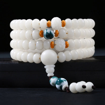 Spirituality Buddha Karma Bodhi Seed Bead Lotus Blessing Charm Bracelet