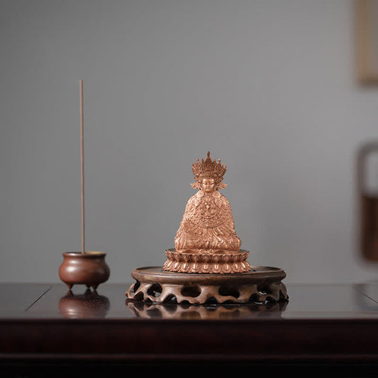 Spirituality Shakyamuni Figurine Compassion Handmade Copper Statue Decoration