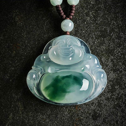 Jade  Cyan Jade Luck Necklace Pendant