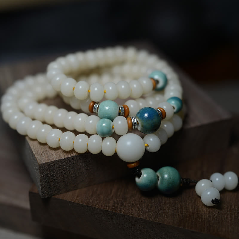 Spirituality Buddha Karma 108 Mala Beads Bodhi Seed Keep Away Evil Spirits Calm Bracelet