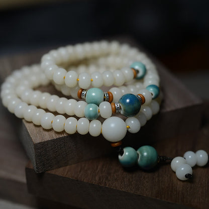 Spirituality Buddha Karma 108 Mala Beads Bodhi Seed Keep Away Evil Spirits Calm Bracelet