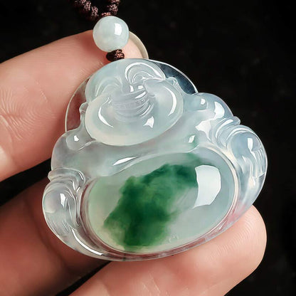 Jade  Cyan Jade Luck Necklace Pendant