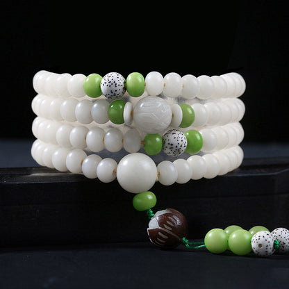 Spirituality Buddha Karma Bodhi Seed Bead Lotus Blessing Charm Bracelet