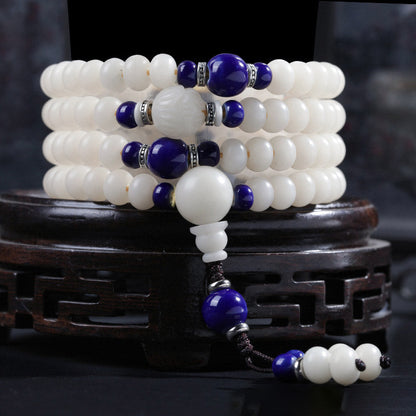 Spirituality Buddha Karma Bodhi Seed Bead Lotus Blessing Charm Bracelet
