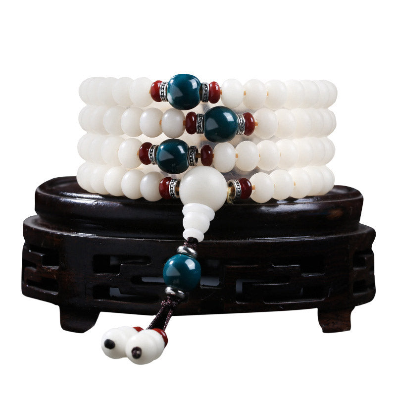 Spirituality Buddha Karma Bodhi Seed Bead Lotus Blessing Charm Bracelet
