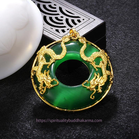Jade  Tibetan Jade Dragon Necklace Pendant