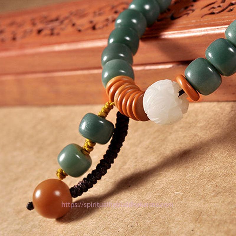 Spirituality Buddha Karma Lotus Cyan Bodhi Seed Success Bracelet
