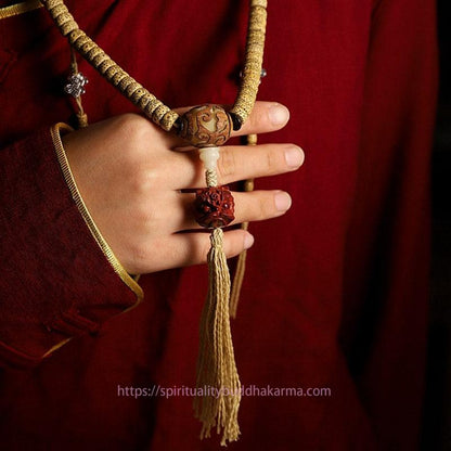 Spirituality Buddha Karma Tibet 108 Mala Beads Bodhi Seed Cross Vajra Dharma Wheel PiXiu Wealth Bracelet