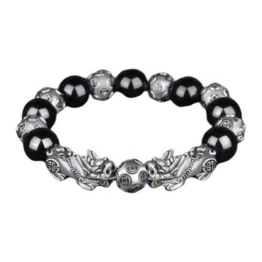 Spirituality Buddha Karma  Tibetan FengShui PiXiu Obsidian Bracelet