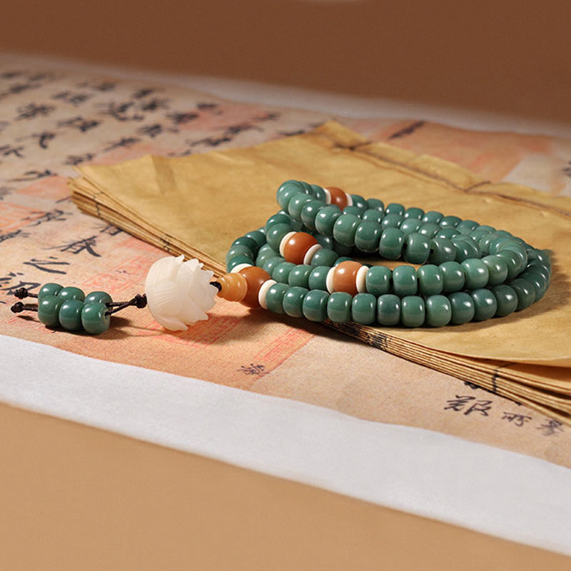 Spirituality Buddha Karma Lotus Cyan Bodhi Seed Success Bracelet
