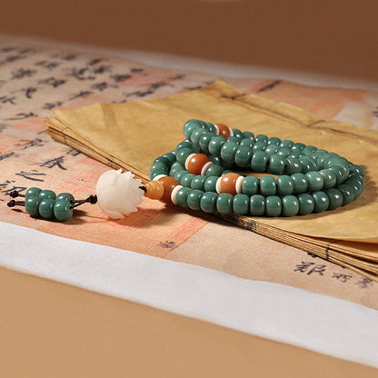Spirituality Buddha Karma Lotus Cyan Bodhi Seed Success Bracelet