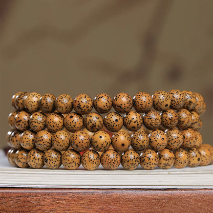Spirituality Buddha Karma 108 Mala Beads Bodhi Seed Red Agate Auspiciousness Bracelet