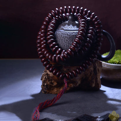 Spirituality Buddha Karma Natural Tibet 108 Mala Beads Purple Bodhi Seed Wealth Bracelet