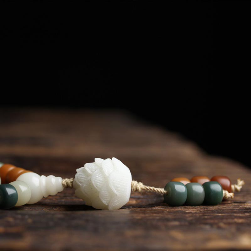 Spirituality Buddha Karma Bodhi Lotus Mala Harmony Necklace Bracelet