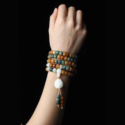 Spirituality Buddha Karma Bodhi Lotus Mala Harmony Necklace Bracelet