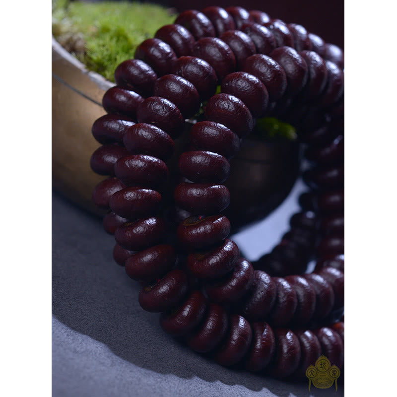Spirituality Buddha Karma Natural Tibet 108 Mala Beads Purple Bodhi Seed Wealth Bracelet