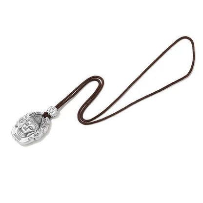 Buddha Energy Necklace Chinese Zodiac Natal Buddha Om Mani Padme Hum Lotus Compassion Necklace Pendant