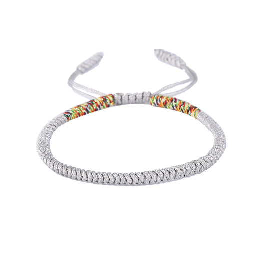 🕊️Pure Rebirth, Wu Xing Balance, and Energy Purification and Protection | Tibetan Adjustable Lucky Rope Bracelet Set