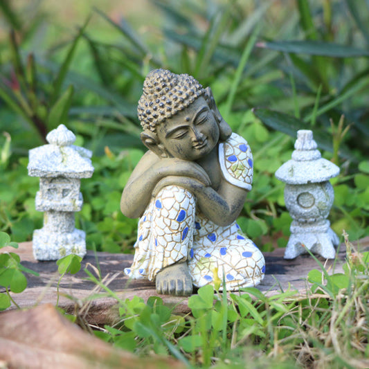 Spirituality Meditating Zen Buddha Serenity Resin Statue Figurine Home Decoration