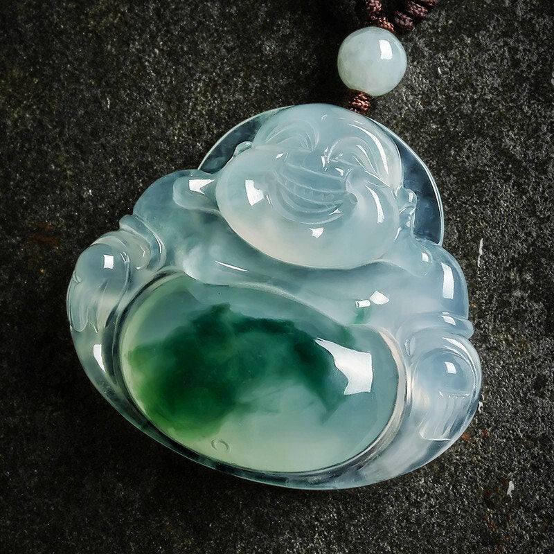 Jade  Cyan Jade Luck Necklace Pendant