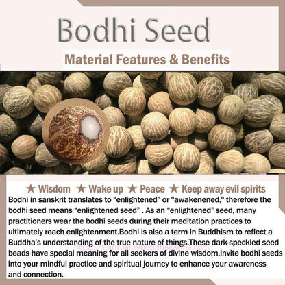 Spirituality Buddha Karma 108 Beads White Bodhi Seed Mala Blessing Bracelet