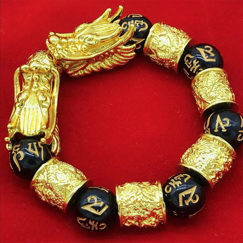 Spirituality Buddha Karma Double Dragon Wealth Protection Bracelet