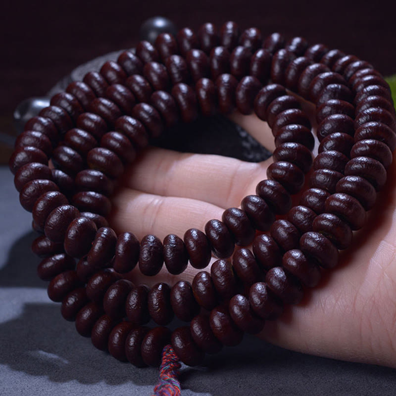Spirituality Buddha Karma Natural Tibet 108 Mala Beads Purple Bodhi Seed Wealth Bracelet