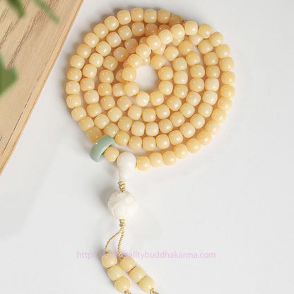 Spirituality Buddha Karma Natural Bodhi Seed Lotus Dzi Bead Peace Harmony Charm Bracelet