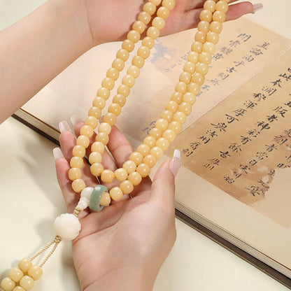 Spirituality Buddha Karma Natural Bodhi Seed Lotus Dzi Bead Peace Harmony Charm Bracelet