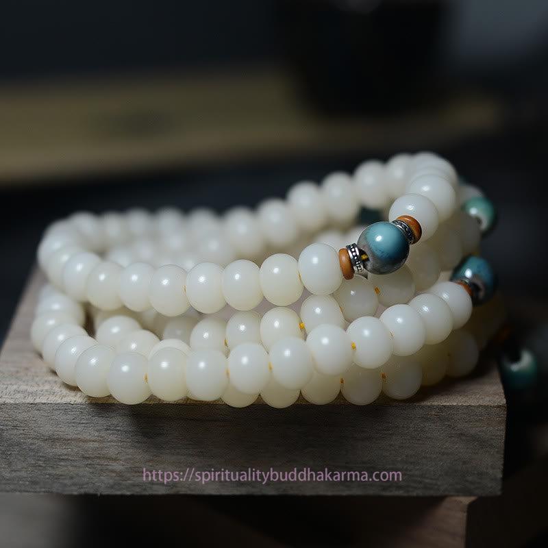 Spirituality Buddha Karma 108 Mala Beads Bodhi Seed Keep Away Evil Spirits Calm Bracelet