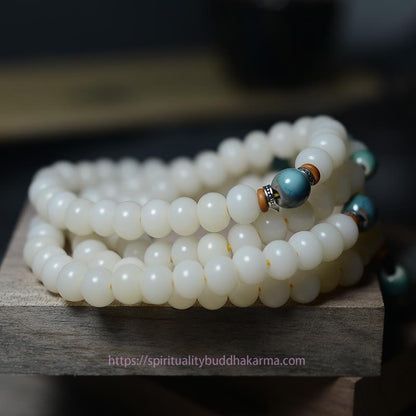 Spirituality Buddha Karma 108 Mala Beads Bodhi Seed Keep Away Evil Spirits Calm Bracelet