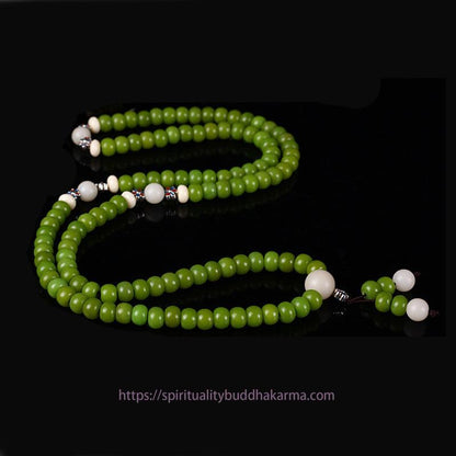 Cyan Bodhi Seed Mala 108 Beads Success Bracelet Necklace