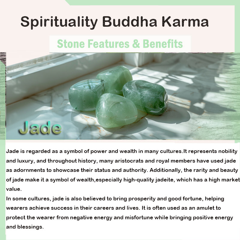 Spirituality Buddha Karma  Tibetan Jade Harmony Necklace