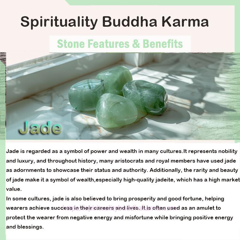 Jade  Amitabha Buddha Jade Amulet Compassion String Necklace