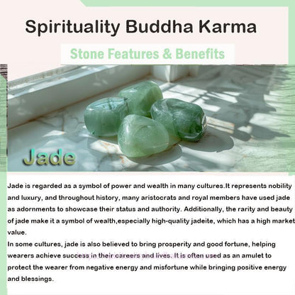 Jade  Amitabha Buddha Jade Amulet Compassion String Necklace