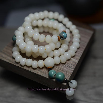 Spirituality Buddha Karma 108 Mala Beads Bodhi Seed Keep Away Evil Spirits Calm Bracelet