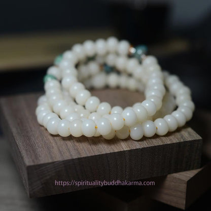 Spirituality Buddha Karma 108 Mala Beads Bodhi Seed Keep Away Evil Spirits Calm Bracelet