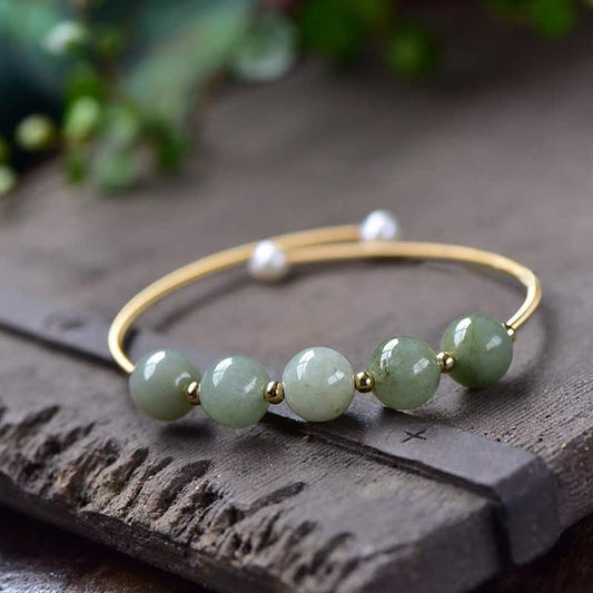 Jade  Jade Abundance Luck Blessing Bracelet Bangle